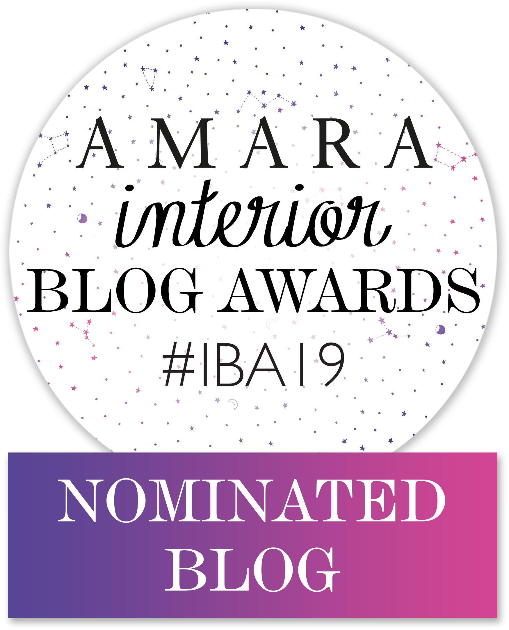 a nominations badge for the amara blog awards