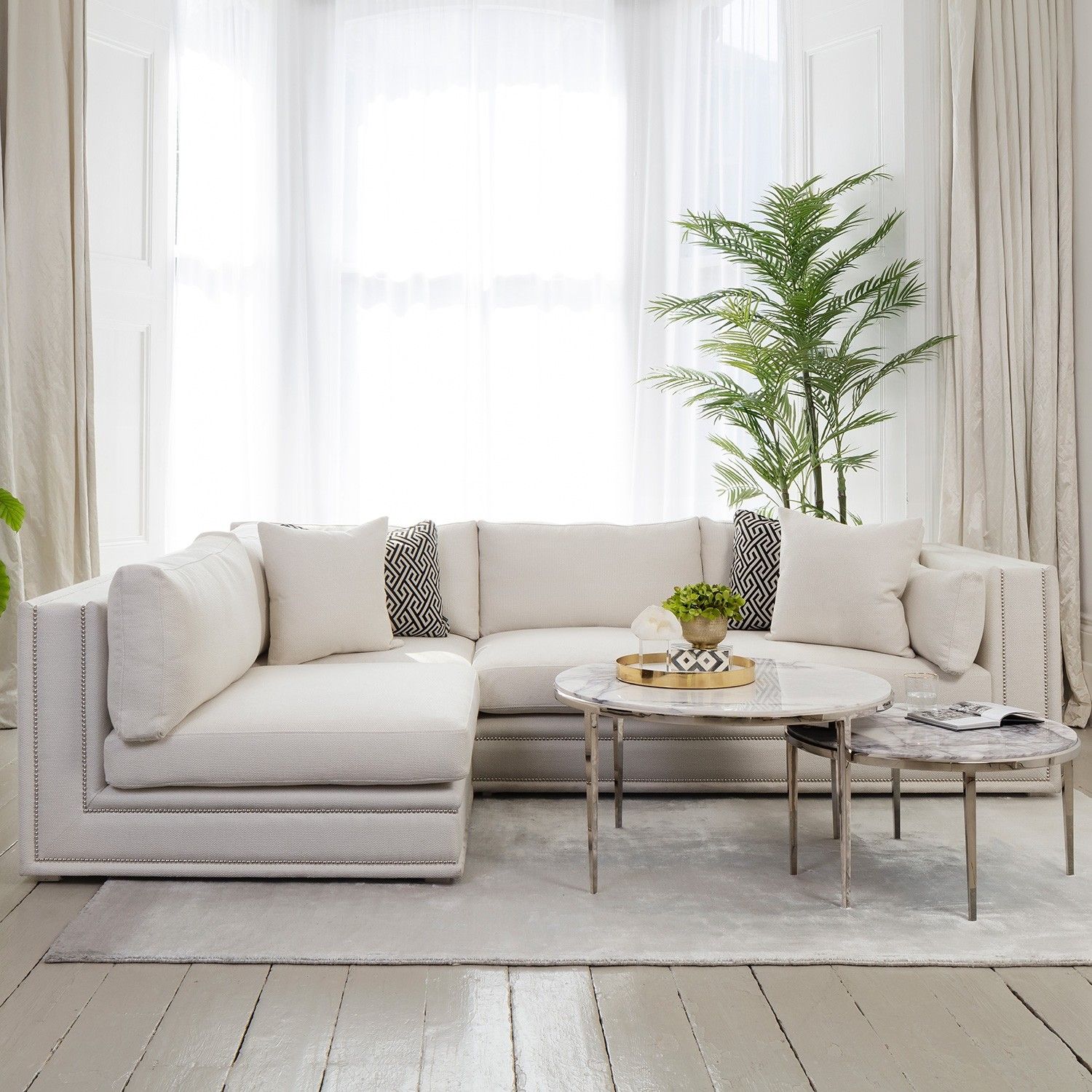 a luxurious natural-toned sofa