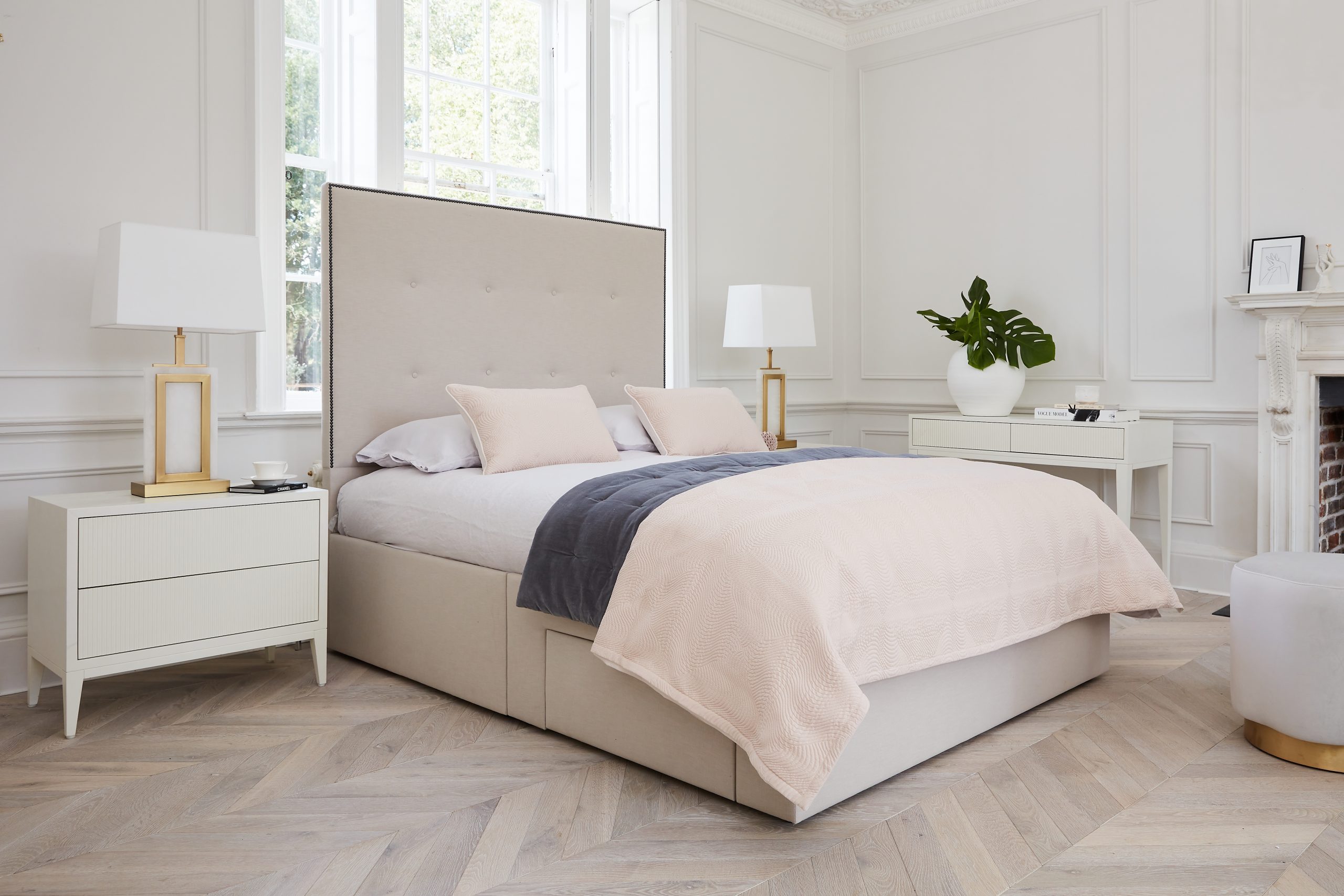 A fabulous modern bedroom styled