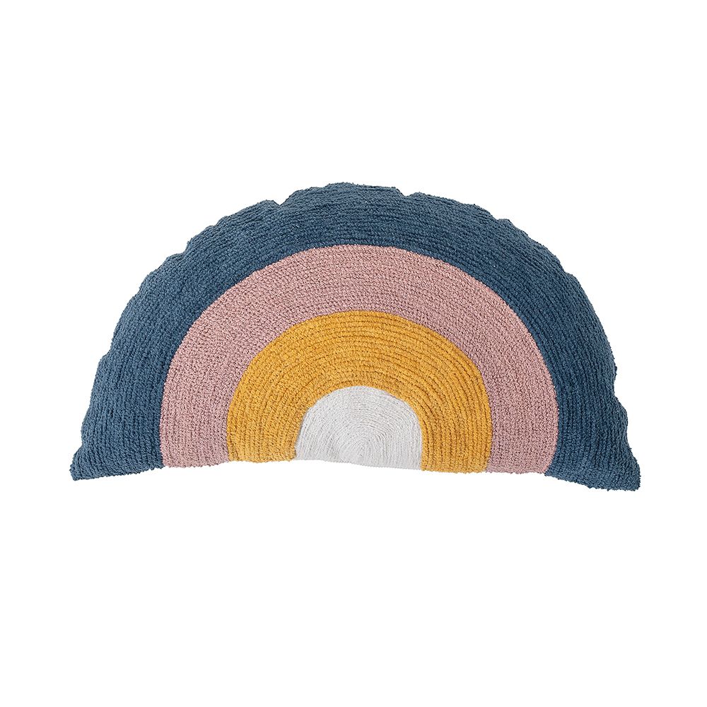 a semicircle rainbow cushion