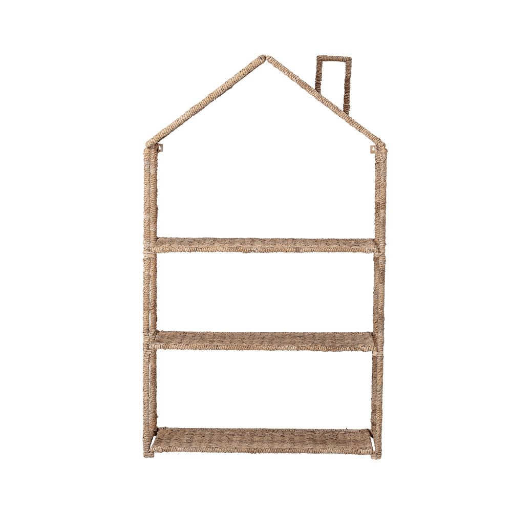 woven house-shaped bookcase