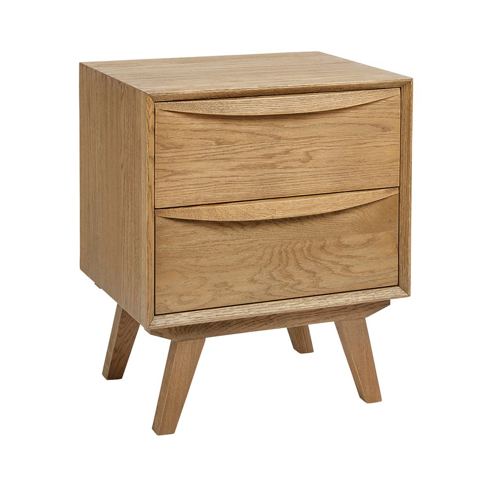 natural oak bedside table