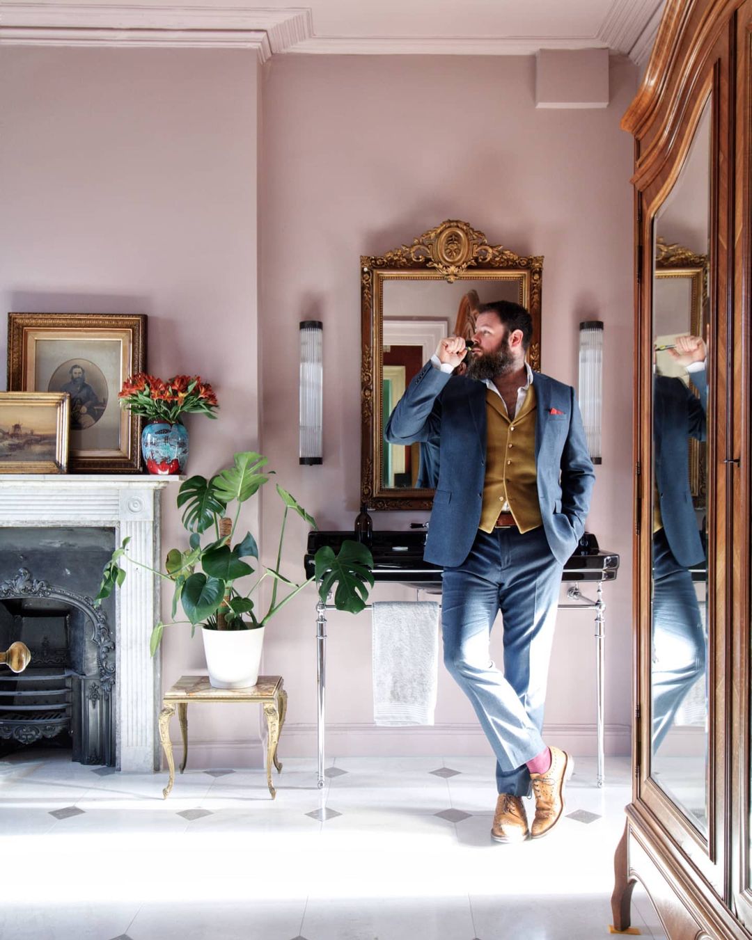 Greg Penn in his stunning bathroom