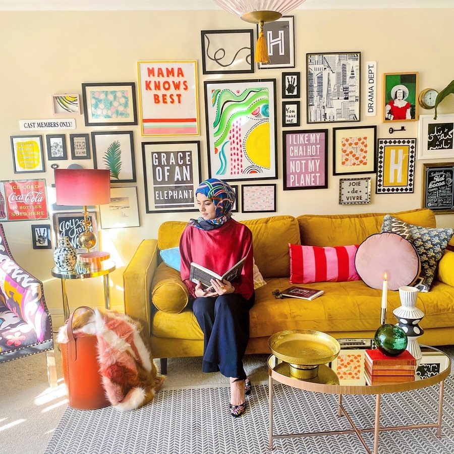 Amara Hasham in her fabulous living room