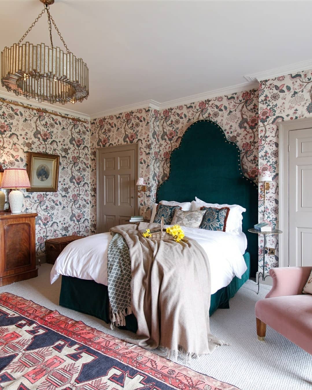 an elegant Victorian-inspired bedroom