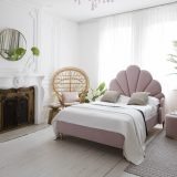 A luxurious pink summery bedroom