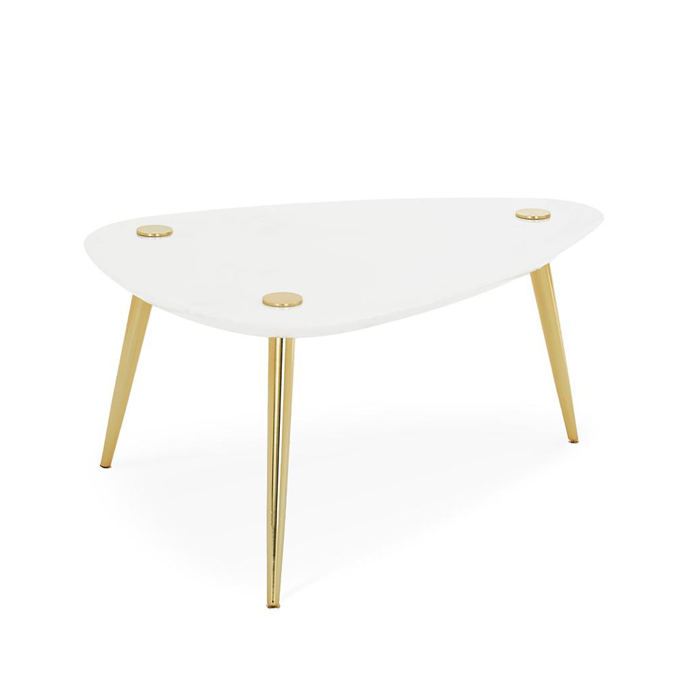 Jonathan Adler Large Marble Triangle Table