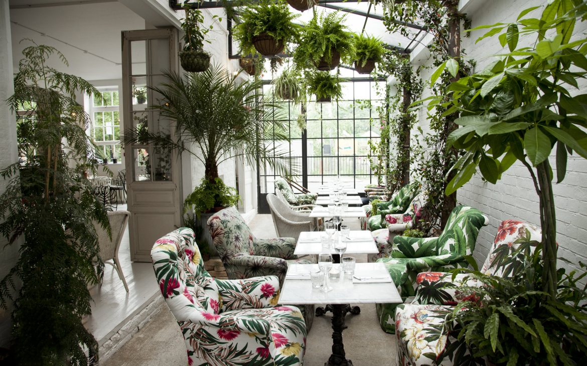 A luxurious botanical restaurant