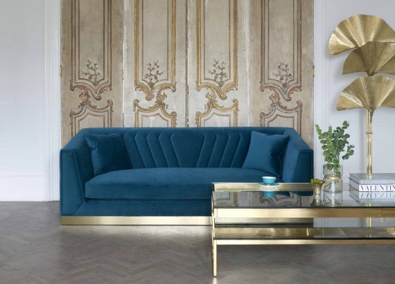 a luxurious designer sofa