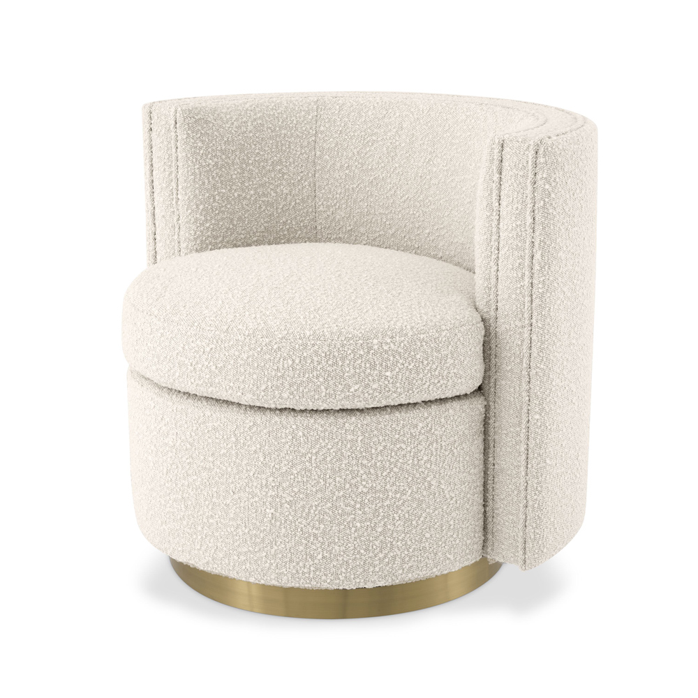 Eichholtz Amanda Swivel Chair - Boucle Cream