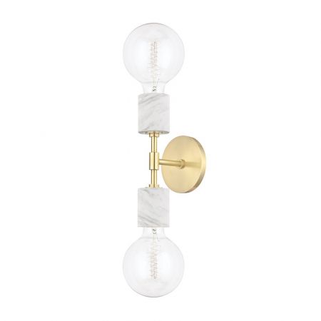 Hudson Valley Asime Wall Sconce - Aged Brass