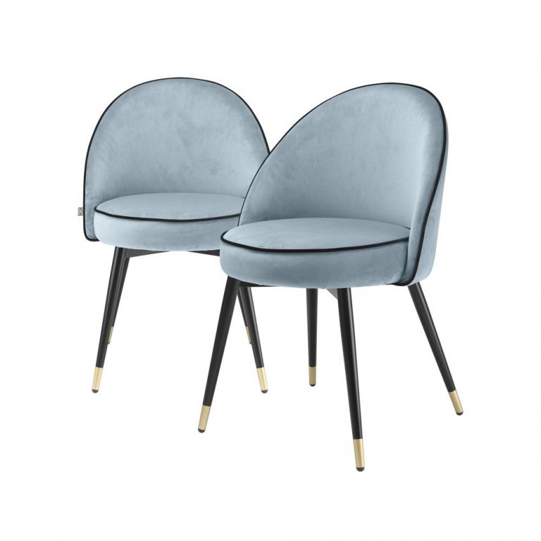 Eichholtz Set of 2 Cooper Dining Chairs - Blue
