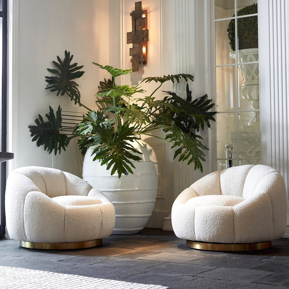 stylish large planter with lush greenery