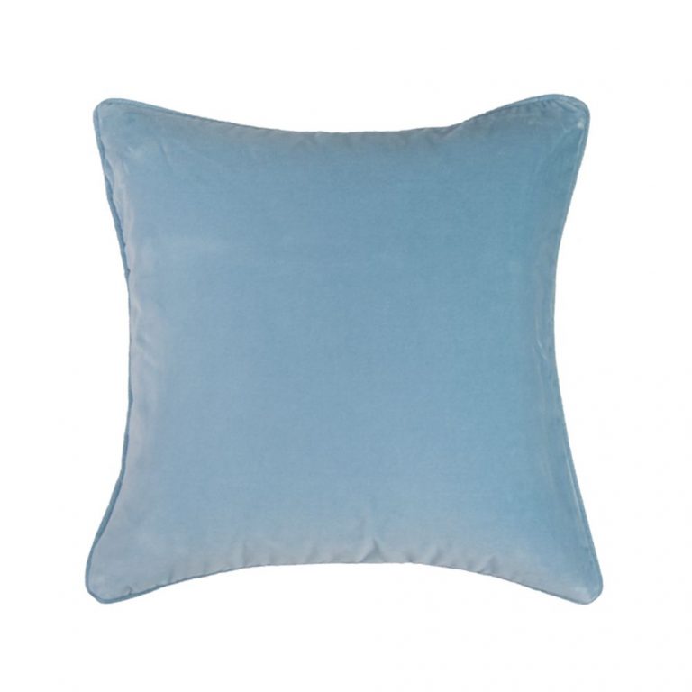 Evie & Skye The Velvet Cushion - Light Blue - Square