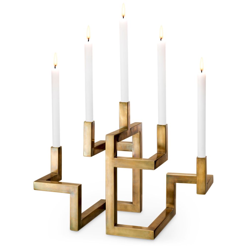 Skyline Candle Holder - Vintage Brass