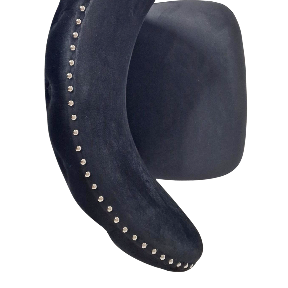 Clearance Black Velvet Stool