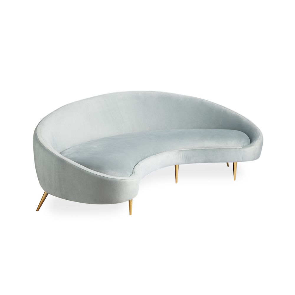Jonathan Adler Ether Curved Sofa - Bergamo Azure 