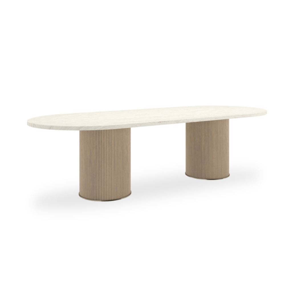 Rhythm Oval Stone Top Dining Table