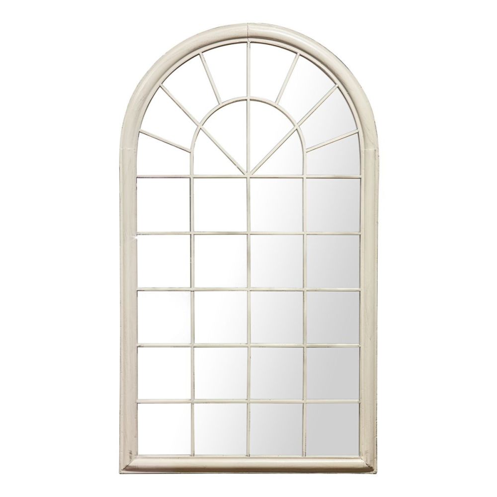 Erin Arched Outdoor Mirror - White