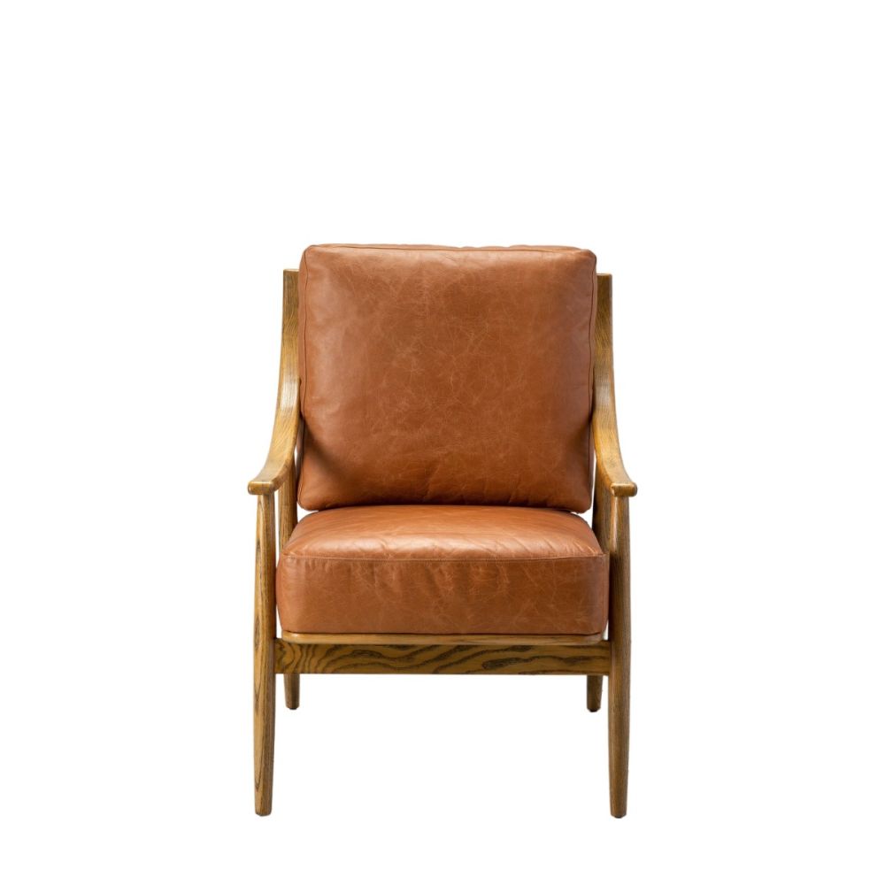 Arras Armchair - Brown Leather