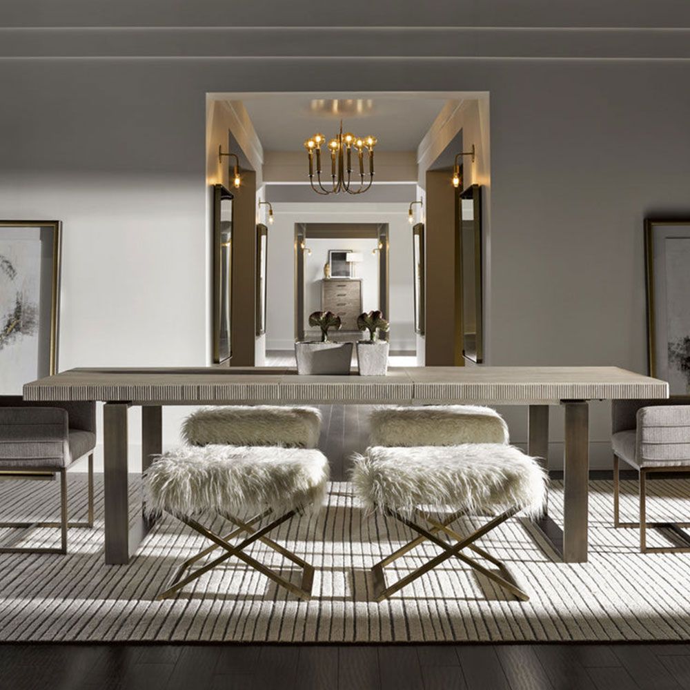 Modern Dining Table Quartz Finish