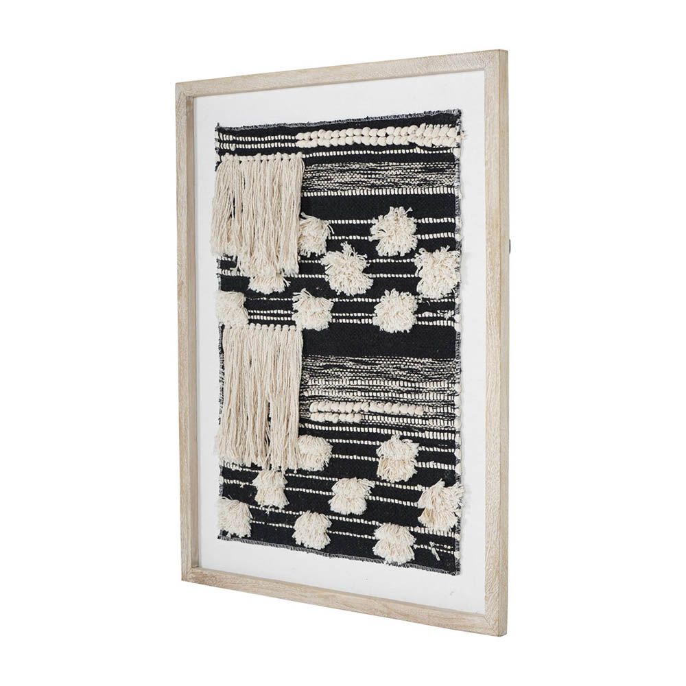 Isadora Framed Handmade Rug - Black and White