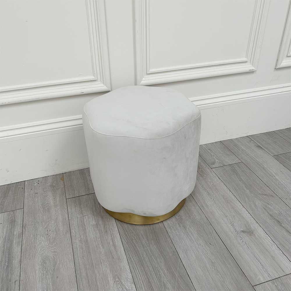 Ex-Display Bloom Pouffe - Grey Velvet