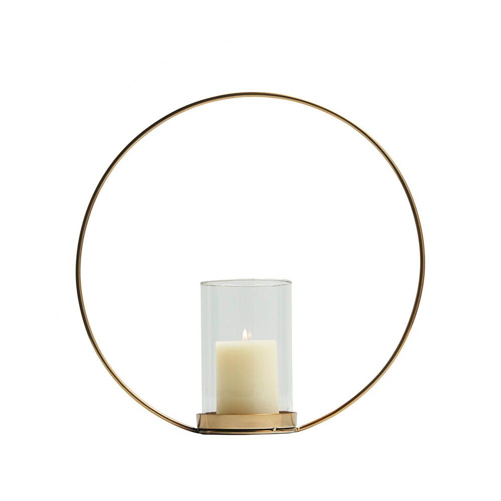 Ellipse Gold Candle Holder - S