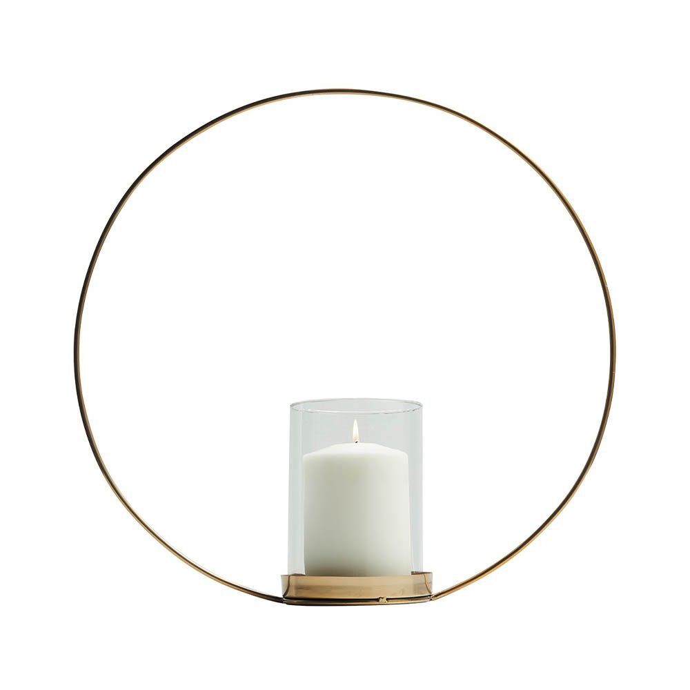 Ellipse Gold Candle Holder - L