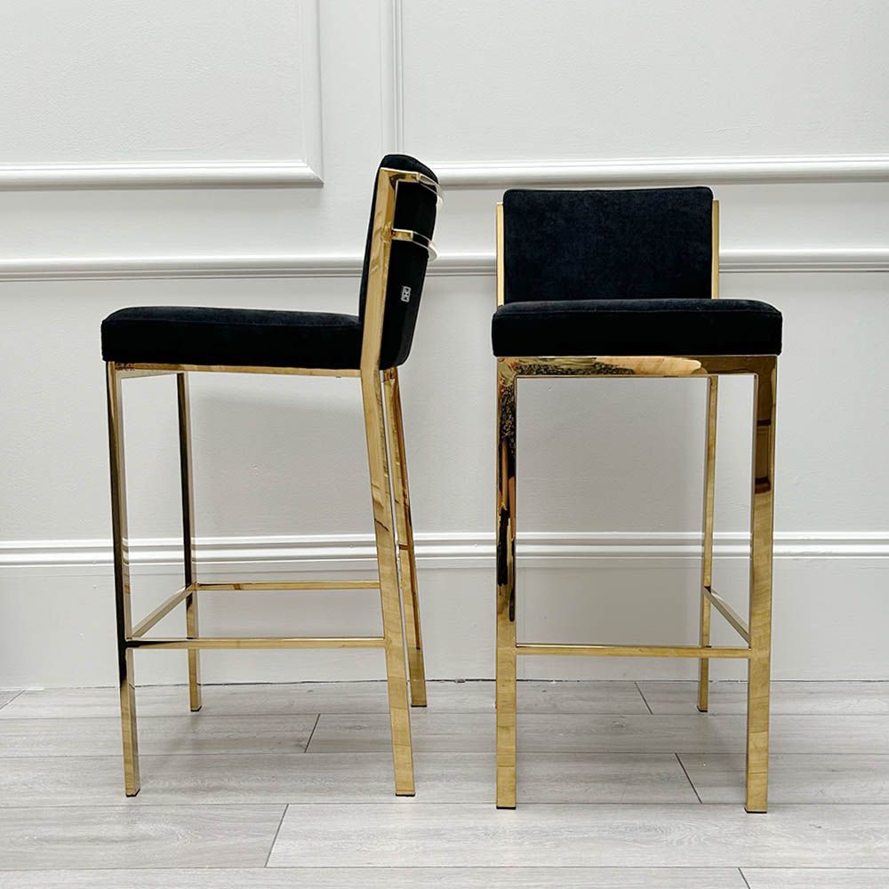 Clearance Eichholtz Scott Bar Stools - Gold - Set of 6 