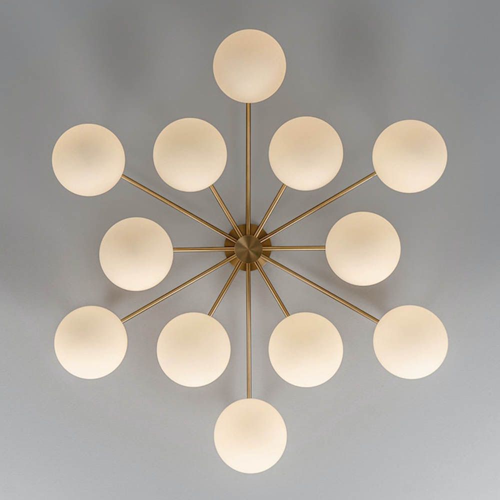 Schwung Orion Round Chandelier - Natural Brass