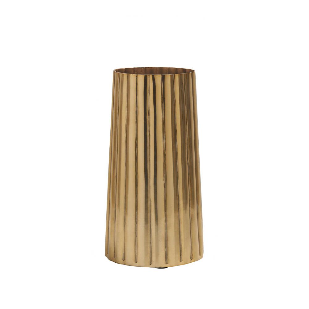 Blanc d'Ivoire Strie Golden Vase - S