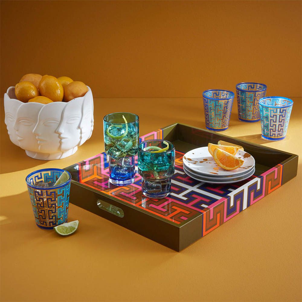 Multicoloured glossy tray