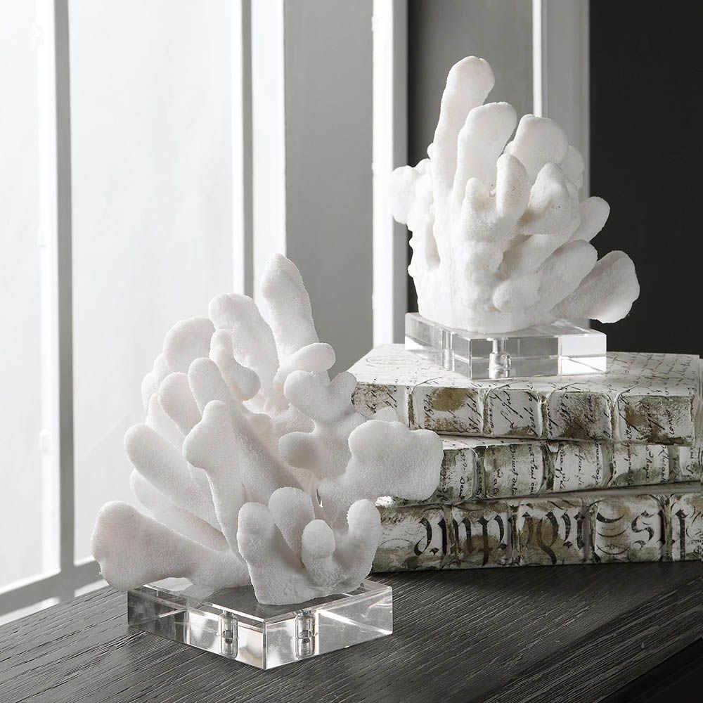 Charbel White Bookends - Set of 2