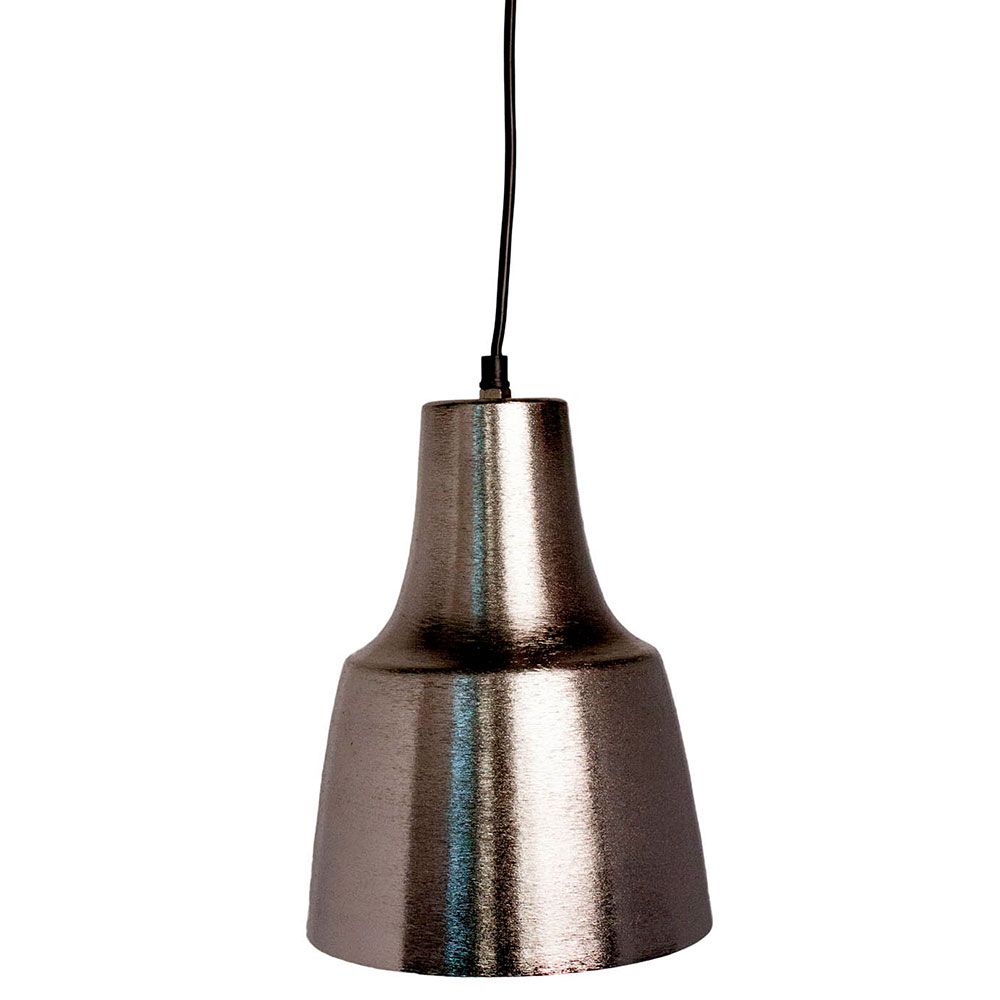 Dome Deco Brushed Aluminium Pendant - Silver - S