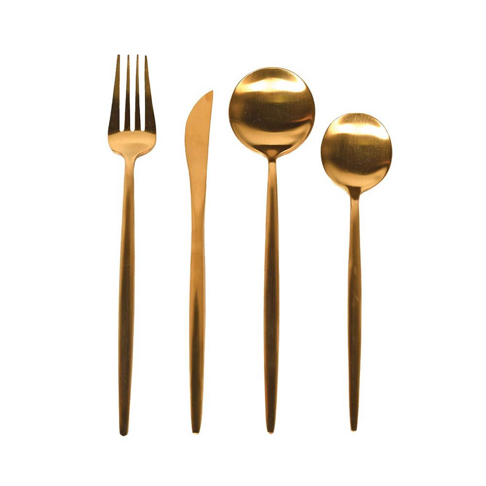 gorgeous gold 16-piece cutlery set
