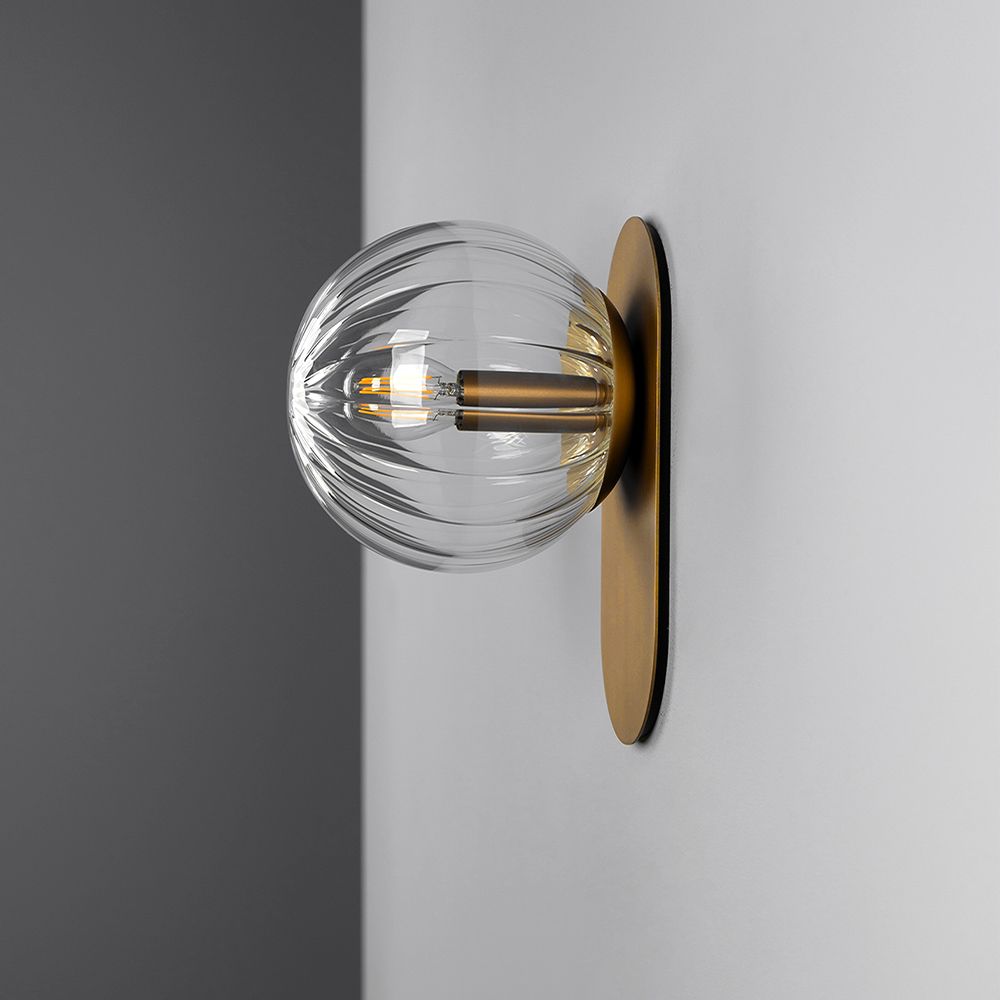 Adrion Opal Mat Wall Sconce - Small - Natural Brass