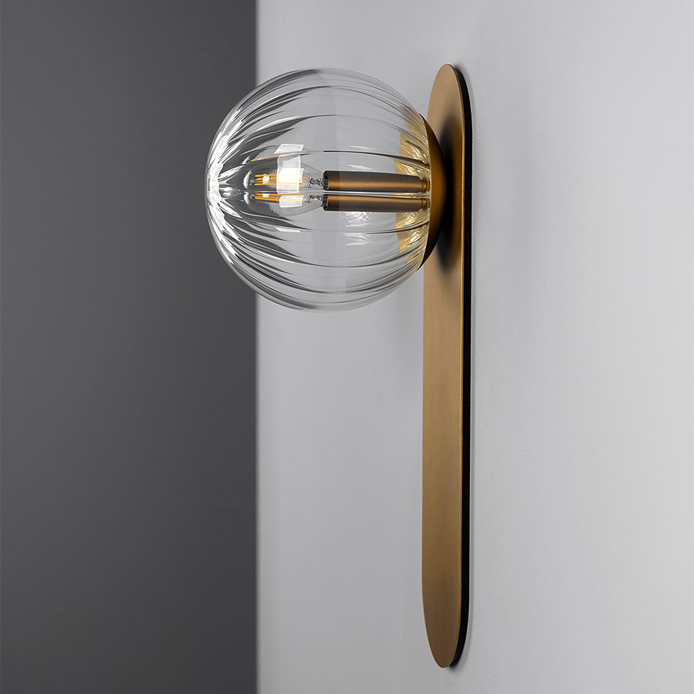 Schwung Adrion Opal Mat Wall Sconce - Large - Natural Brass