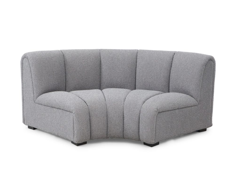 Ralph Sofa Round Corner - Boucle Graphic Grey