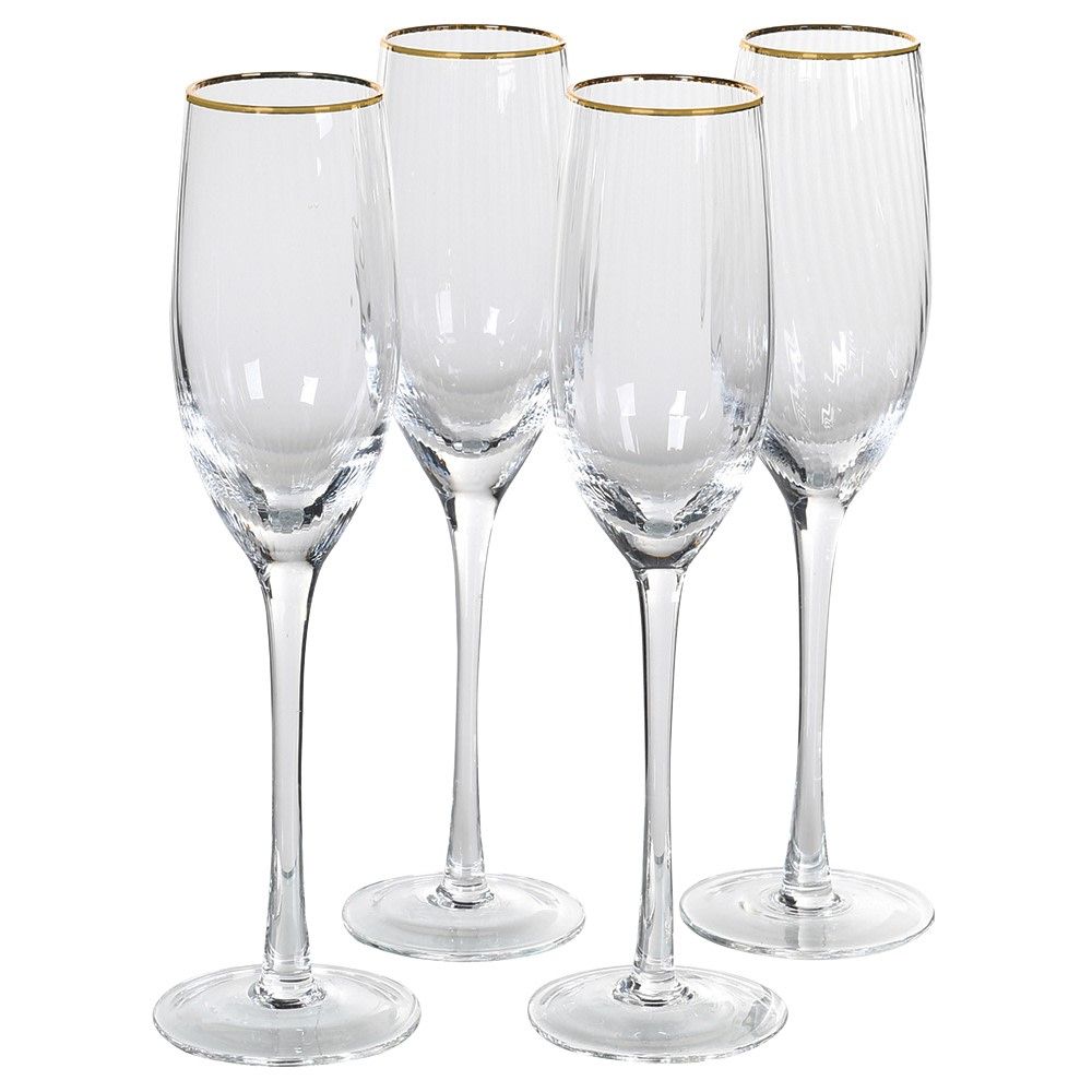 Brompton Champagne Flutes - Set of 4