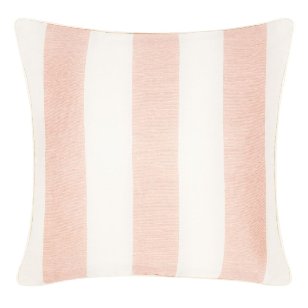Cary Silk Square Cushion Piped Finish - Pink
