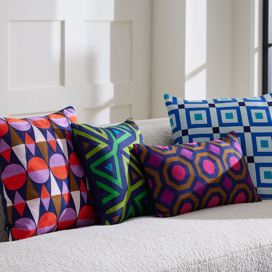 Piccadilly Triangles Cushion