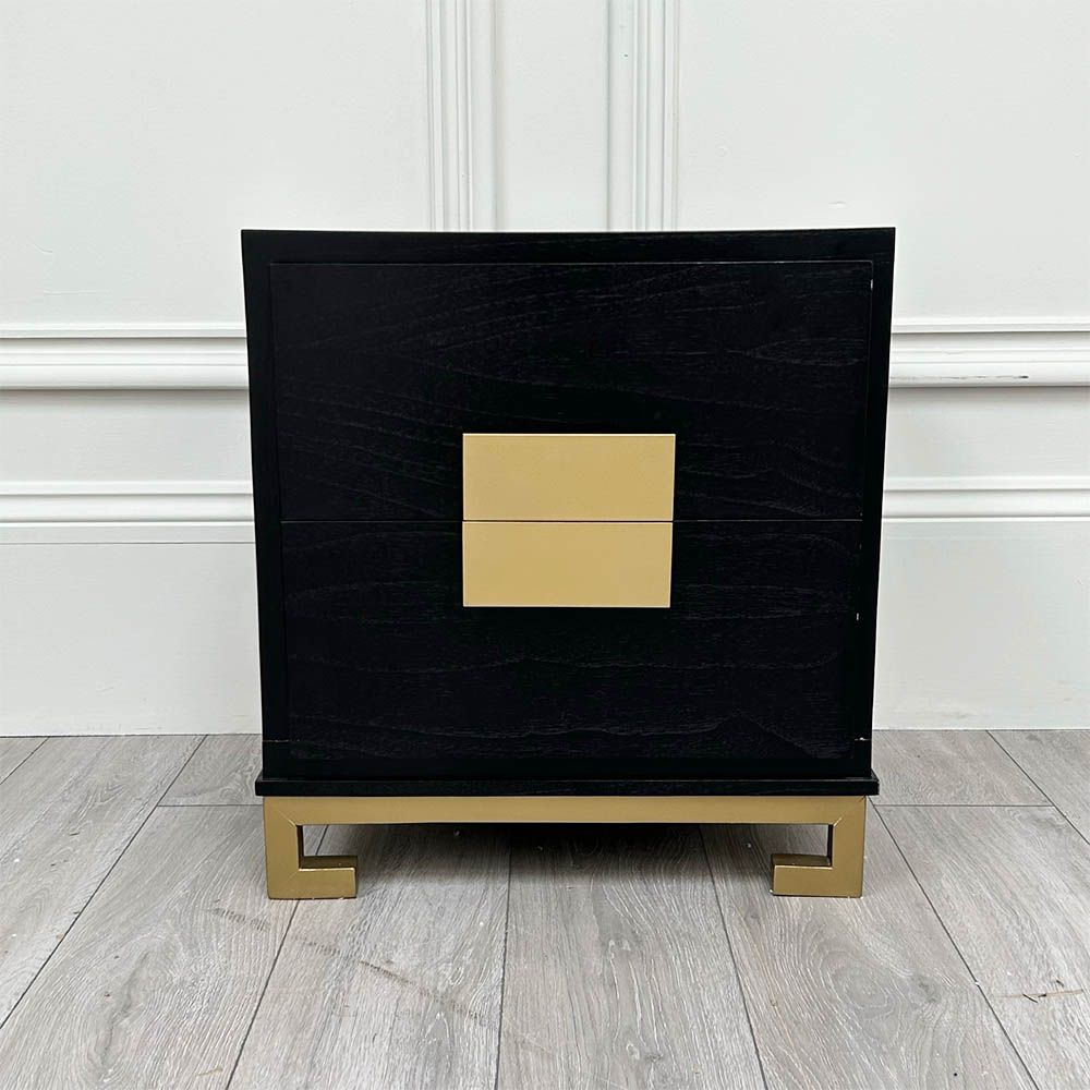 Clearance Esma Bedside Table - Black