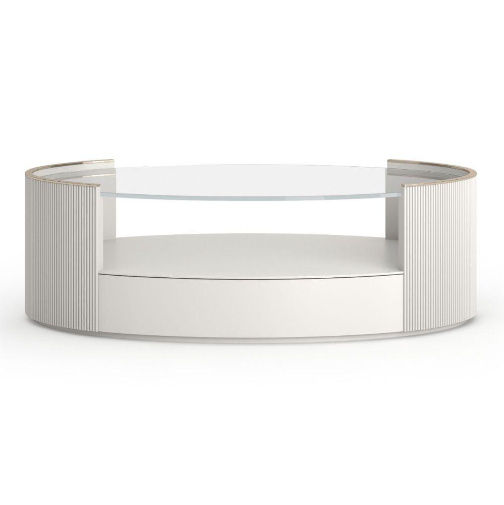 Love Oval Coffee Table - Matte Pearl