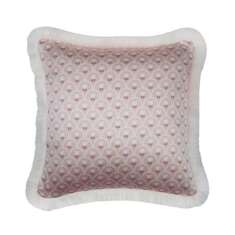 Fontana Cushion - Blush - Fringed