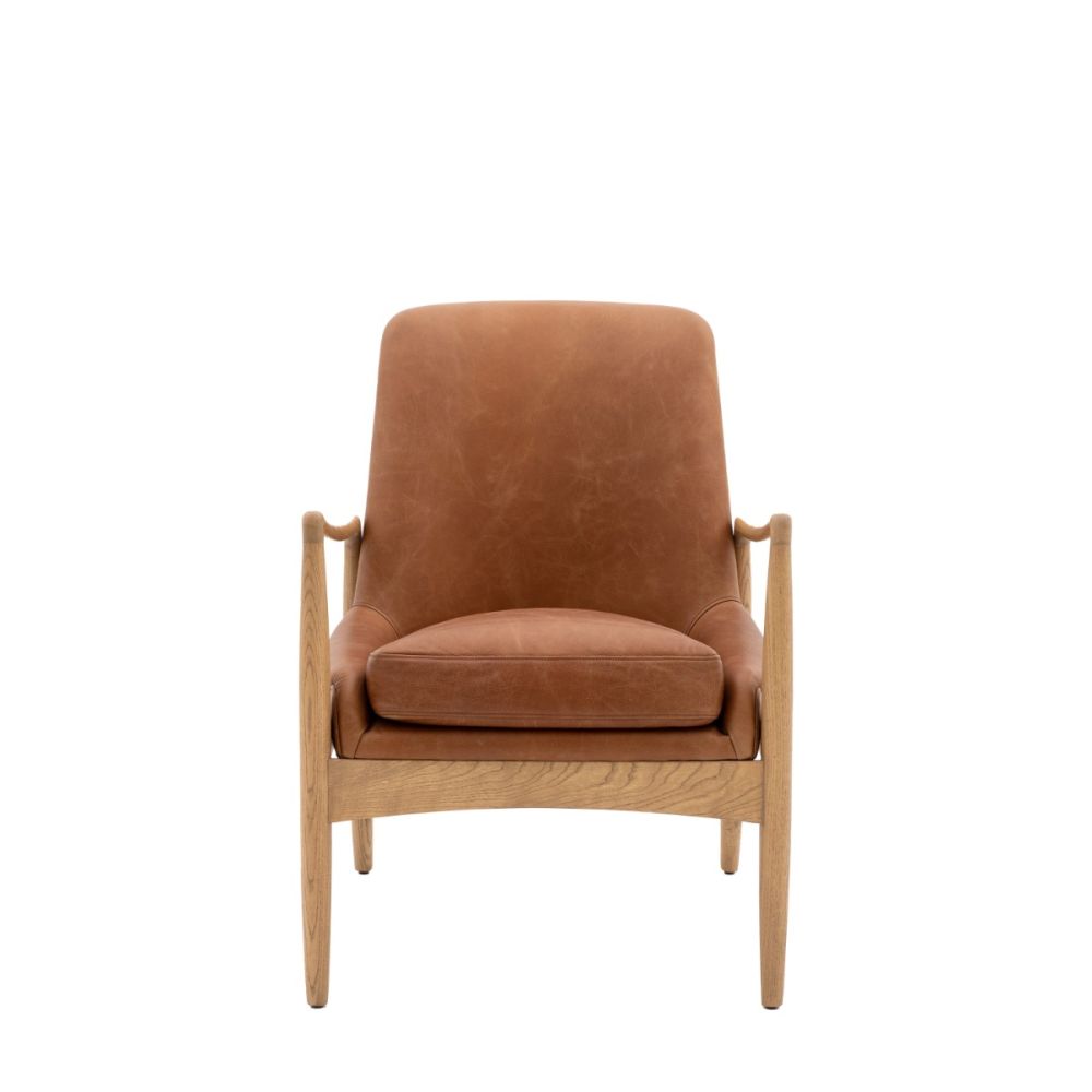 Ostro Armchair - Brown Leather