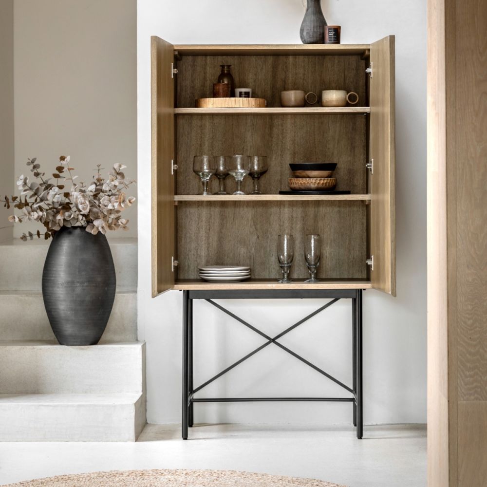 Fira Panelled Cocktail Cabinet