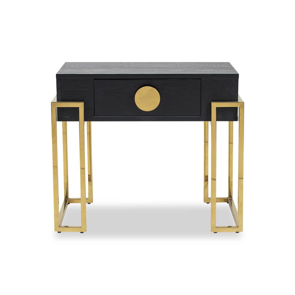 Paradigm Bedside Table - Polished Brass