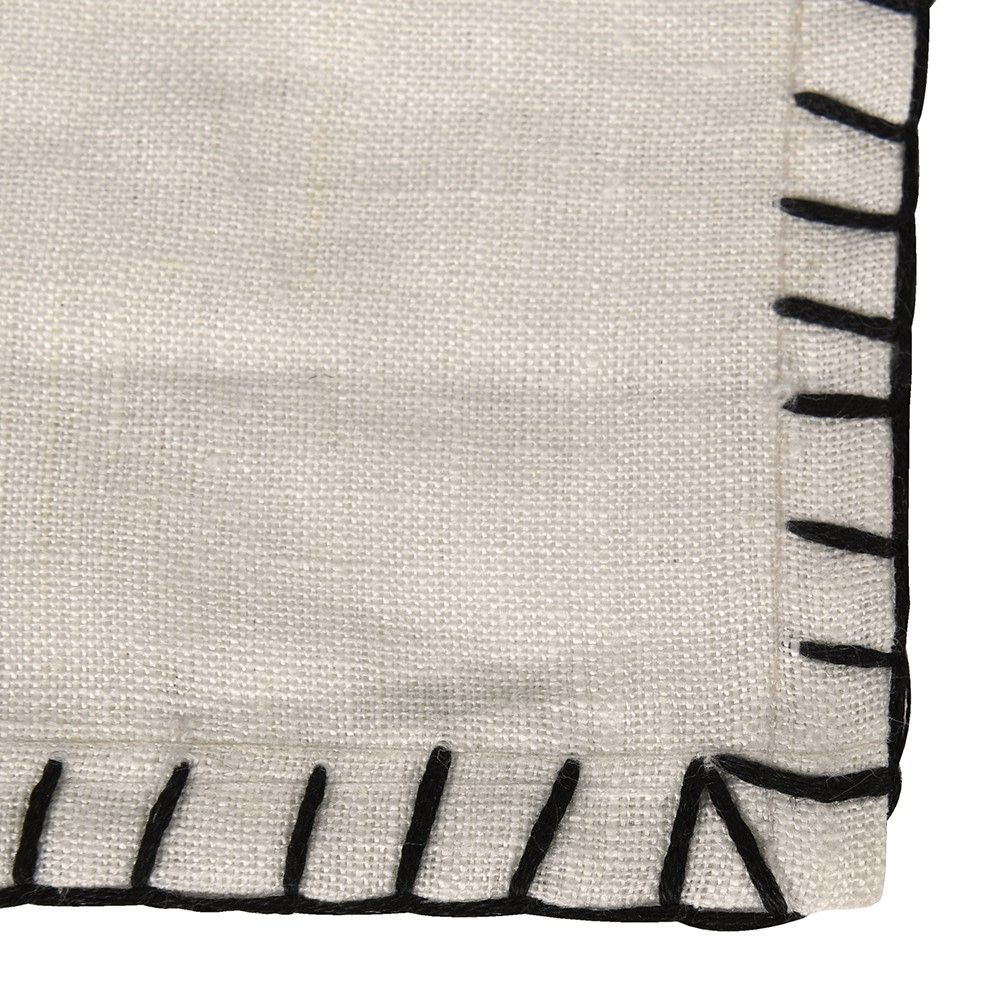 Kitty Linen Coasters - Set of 4