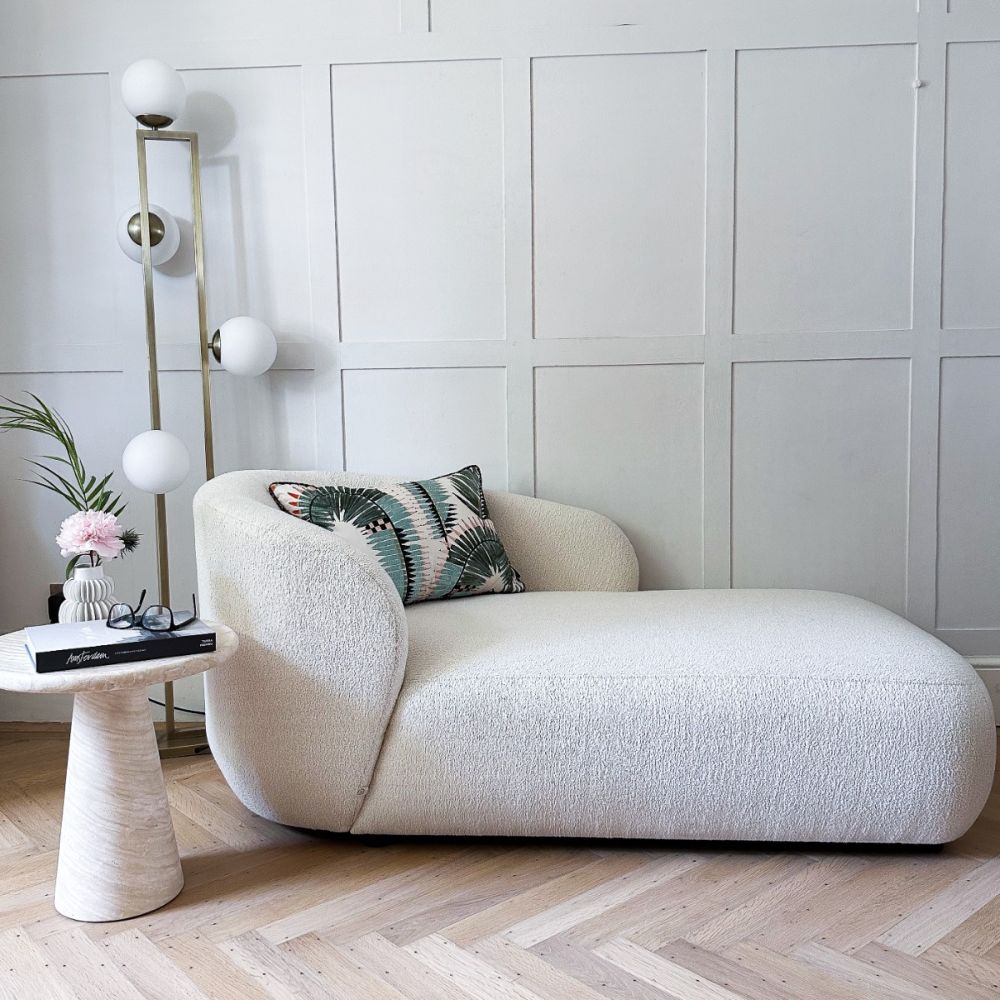 Lisette Chaise Longue - Boucle Cream